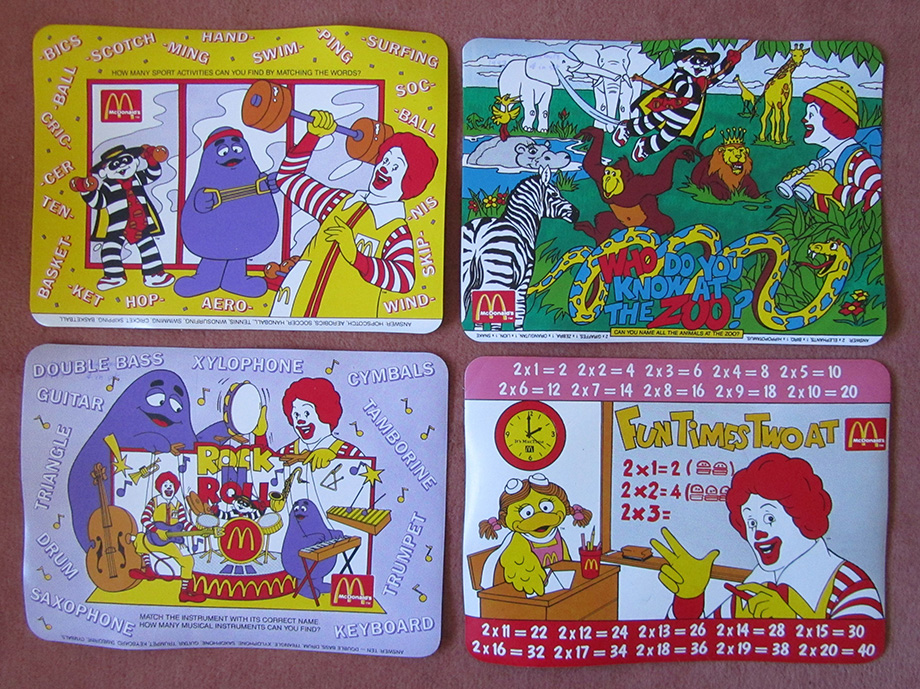 Character placemats